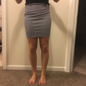 Plaid bandage skirt